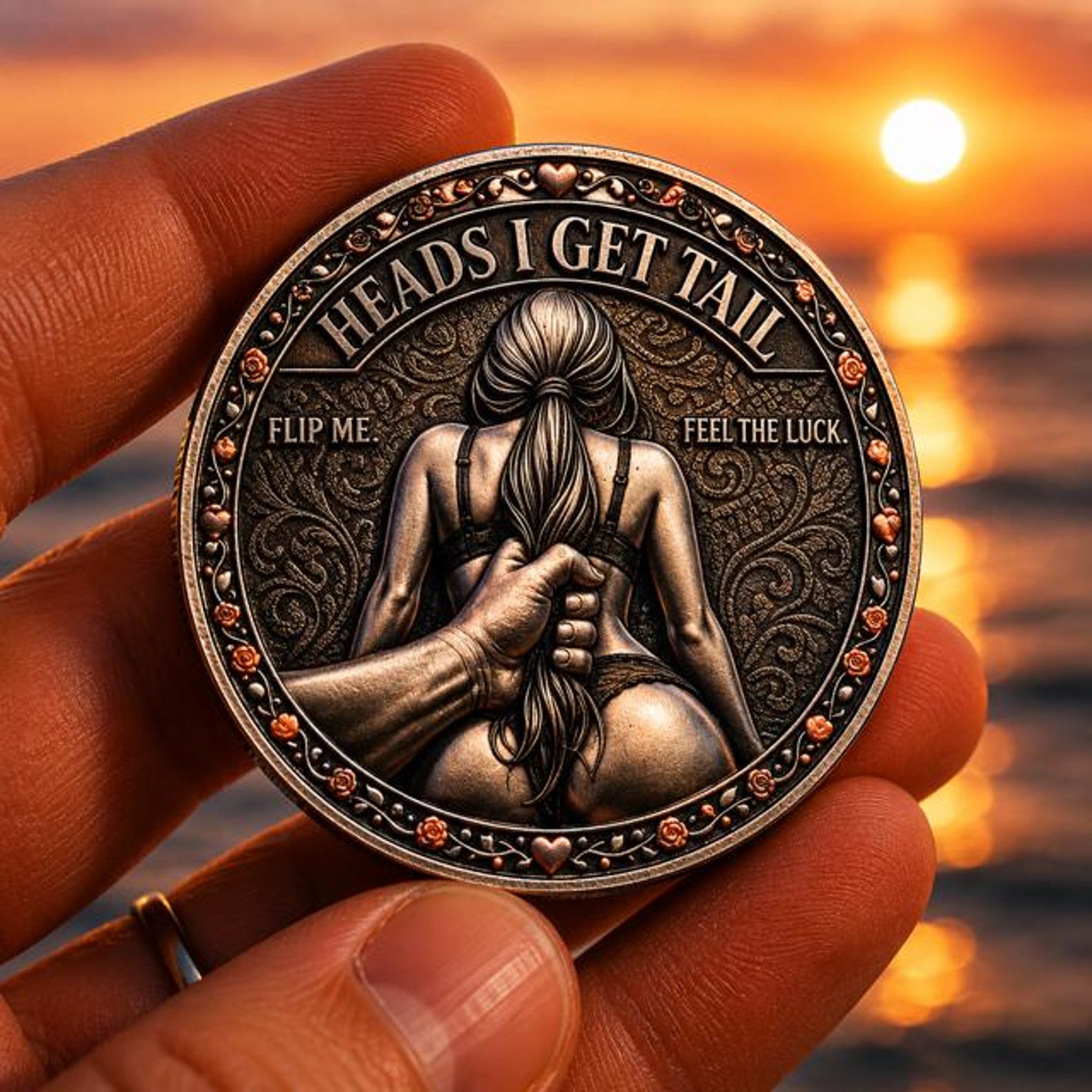 Feels Cheeky Decision Coin Gift - Image 1