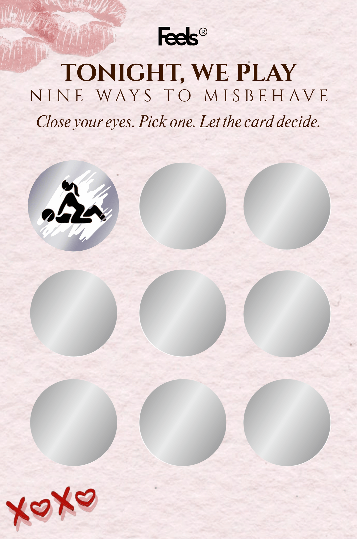 "Nine Ways to Misbehave" Scratch Card